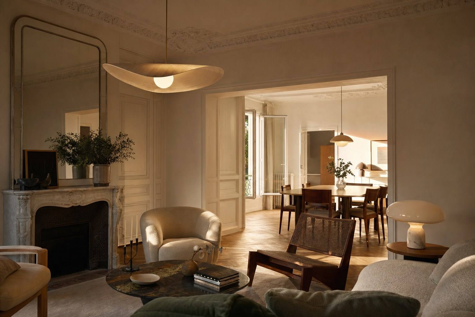 Lighting an Old Apartment: Working with Ceiling Height and Natural Light