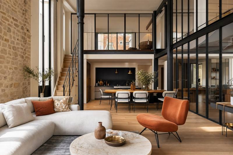 Rénover un loft ou un ancien atelier à Paris : verrières, volumes et industriel chic
